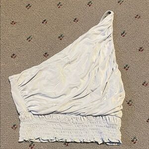 One-Shoulder light blue top